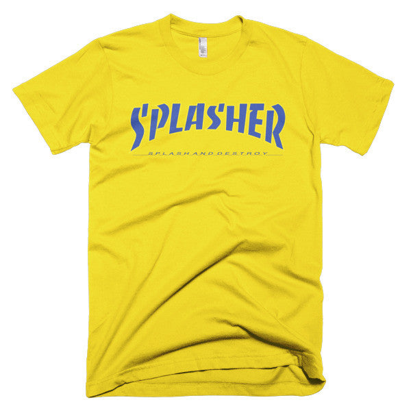 Splasher in Blue Font